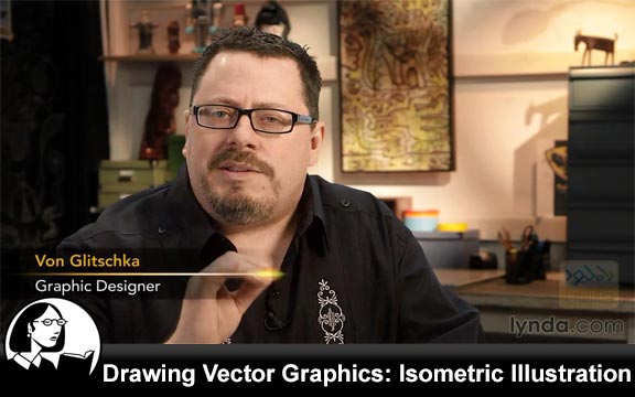 دانلود فیلم آموزشی Drawing Vector Graphics – Isometric Illustration