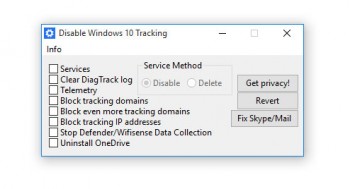 دانلود آخرین نسخه نرم افزار Disable Windows 10 Tracking