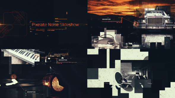 دانلود پروژه آماده افتر افکت Videohive Pixelate Noise Slideshow 9819412