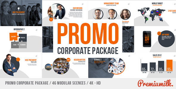 دانلود پروژه آماده افتر افکت Videohive Promo Corporate Package 11770233