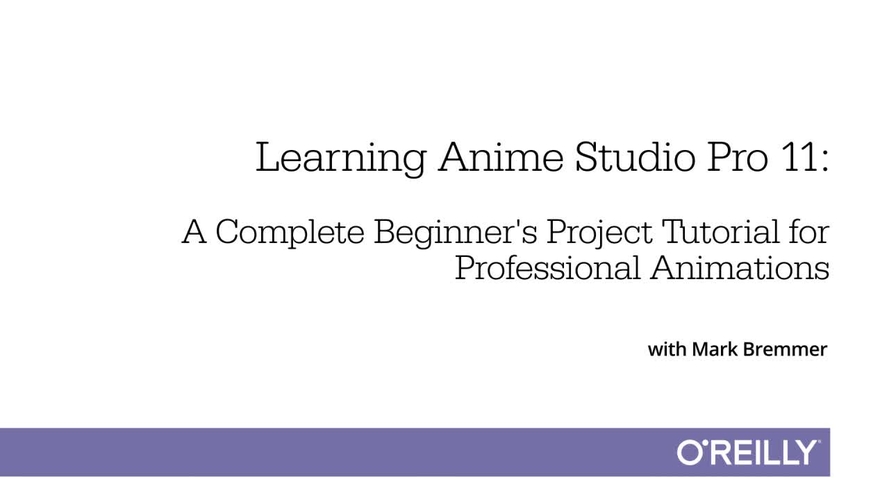 learning anime studio pro 10 training video