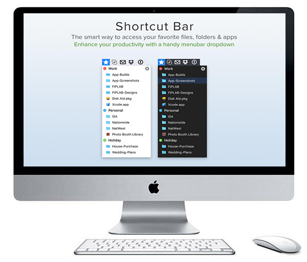 download shortcut bar