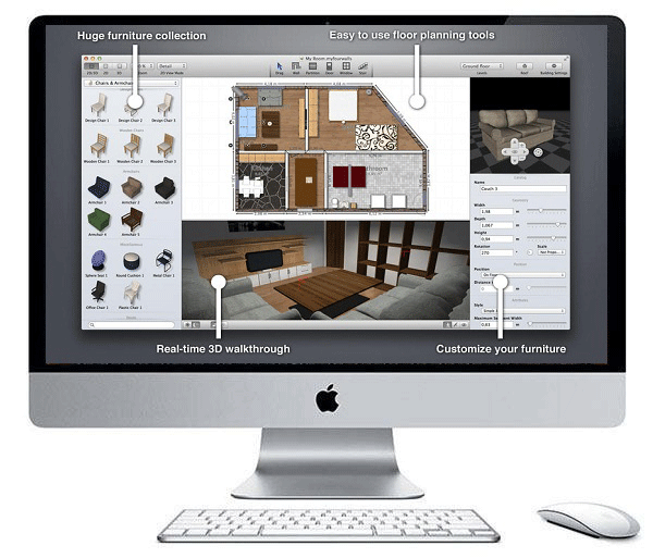 دانلود نرم افزار طراحی محیط داخلی خانه در مک Synium MyFourWalls