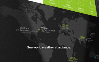 دانلود نرم افزار نمایش ساعت ها و آب و هوا در مناطق مختلف در مک World Clock