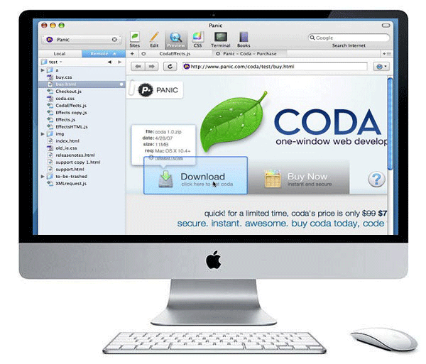 دانلود نرم افزار طراحی وب سایت در مک Coda