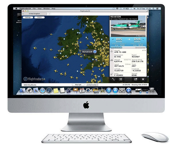 دانلود نرم افزار نمایش هواپیماهای در حال پرواز در مک Flightradar