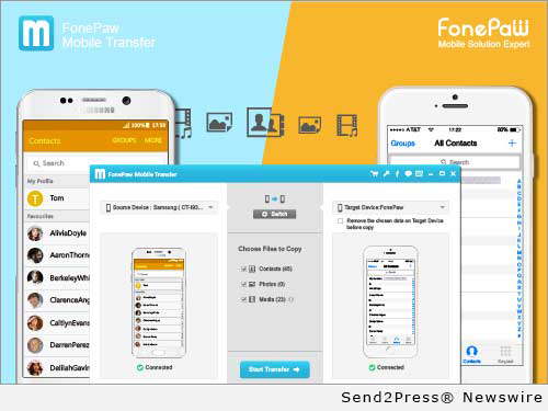 دانلود نرم افزار انتقال داده ها بین گوشی های موبایل FonePaw Mobile Transfer v2.0.0