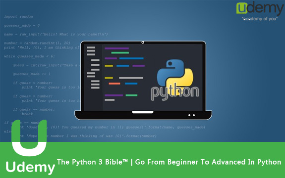 دانلود فیلم آموزشی The Python 3 Bible Go From Beginner To Advanced In Python
