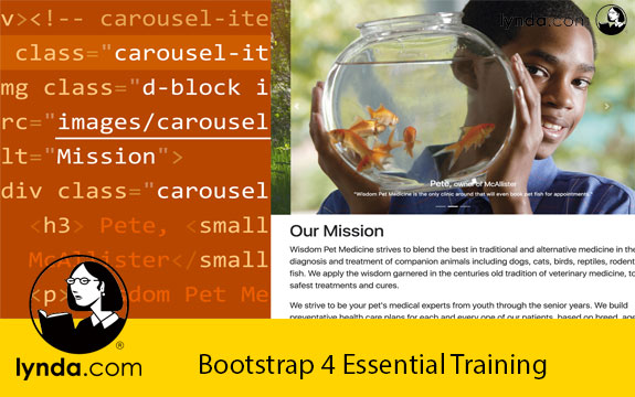 دانلود فیلم آموزشی بوت استرپ 4 – Lynda Bootstrap 4 Essential Training لیندا