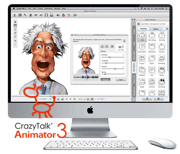 دانلود نرم افزار ساخت چهره های متحرک و سخنگو در مک Reallusion CrazyTalk Animator