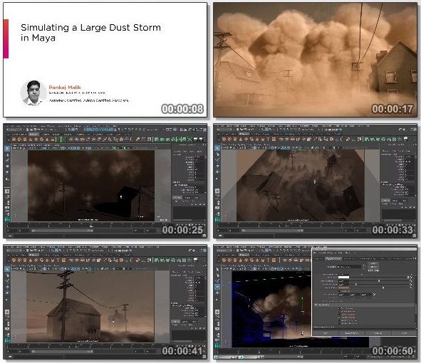 دانلود دوره آموزشی Simulating a Large Dust Storm in Maya از pluralsight