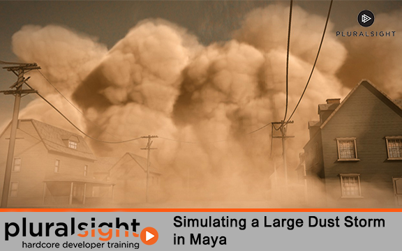 دانلود دوره آموزشی Simulating a Large Dust Storm in Maya از pluralsight
