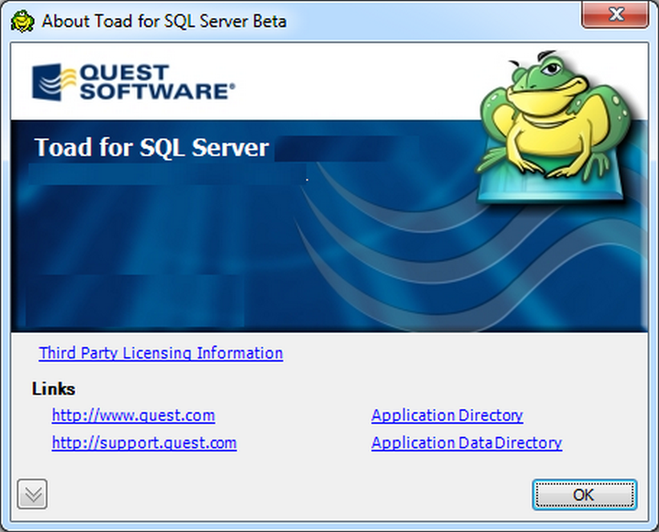 download the new version Toad for SQL Server 8.0.0.65