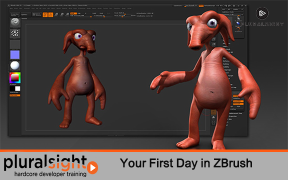 pluralsight your first day in zbrush