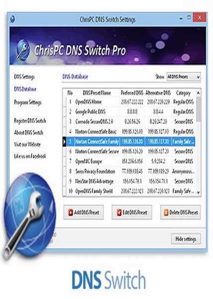 دانلود نرم افزار ChrisPC DNS Switch Pro v3.80 – Win