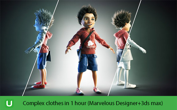 دانلود فیلم آموزشی Complex clothes in 1 hour Marvelous Designer+3ds max