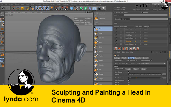 دانلود دوره آموزشی Sculpting and Painting a Head in Cinema 4D
