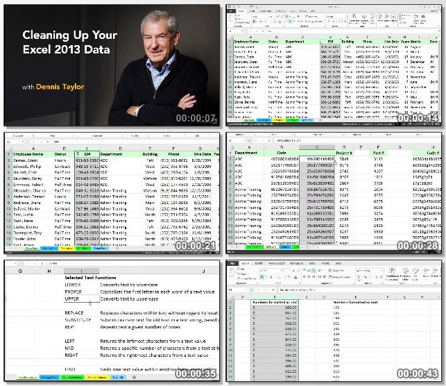 دانلود دوره آموزشی Cleaning Up Your Excel 2013 Data از Lynda