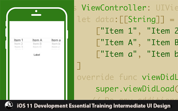 دانلود فیلم آموزشی iOS 11 Development Essential Training Intermediate UI Design لیندا