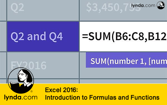 دانلود فیلم آموزشی Excel 2016: Introduction to Formulas and Functions