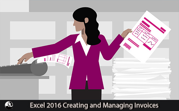 دانلود فیلم آموزشی Excel 2016 Creating and Managing Invoices لیندا