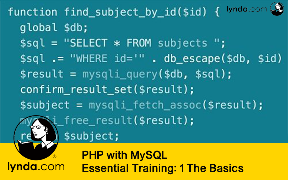 دانلود دوره آموزشی PHP with MySQL Essential Training: 1 The Basics