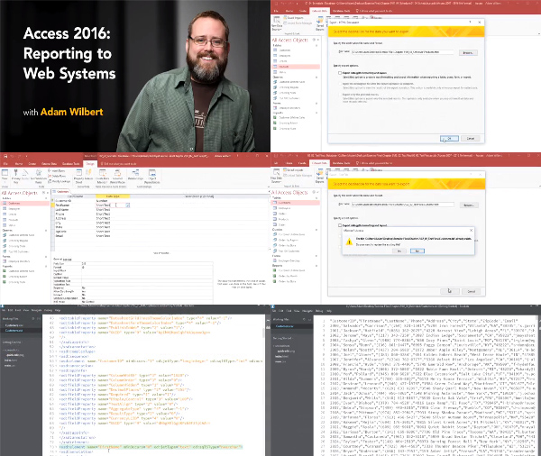 Access 2016 Reporting to Web Systems center