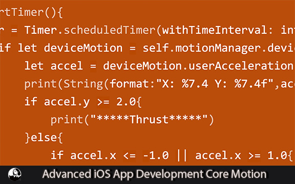 دانلود فیلم آموزشی Advanced iOS App Development Core Motion