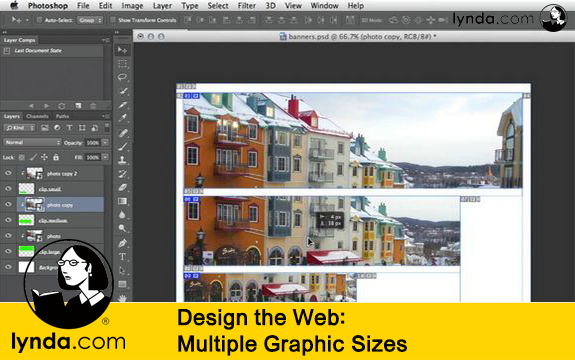 دانلود فیلم آموزشی Design the Web: Multiple Graphic Sizes از Lynda