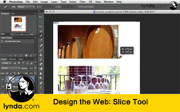 دانلود فیلم آموزشی Design the Web: Slice Tool از Lynda