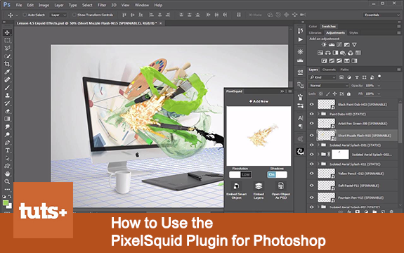 دانلود فیلم آموزشی How to Use the PixelSquid Plugin for Photoshop