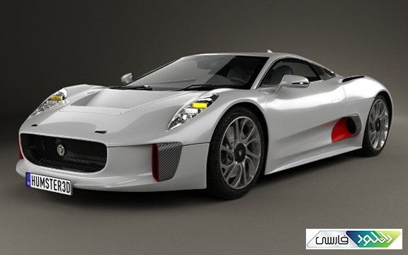 دانلود مدل سه بعدی اتومبیل Jaguar C-X75 2013