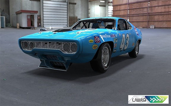 دانلود مدل سه بعدی اتومبیل Plymouth Roadrunner NASCAR Richard Petty 1971