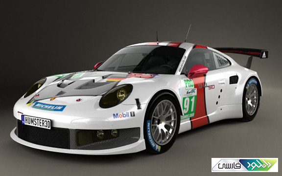 دانلود مدل سه بعدی اتومبیل Porsche 911 Carrera RSR 2013