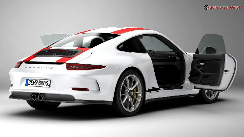 Porsche 911 R 2017 3D model center