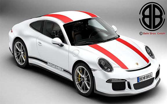 دانلود مدل سه بعدی اتومبیل Porsche 911 R 2017