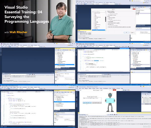 Visual Studio Essential Training: 04 Surveying the Programming Languages center