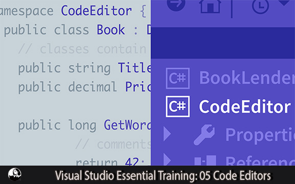 دانلود فیلم آموزشی Visual Studio Essential Training: 05 Code Editors لیندا