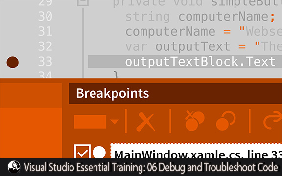 دانلود فیلم آموزشی Visual Studio Essential Training: 06 Debug and Troubleshoot Code