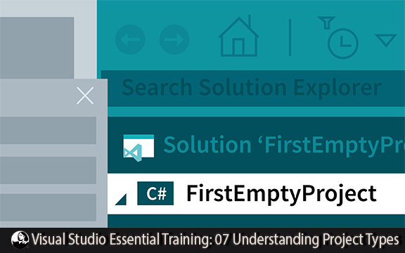 دانلود فیلم آموزشی Visual Studio Essential Training: 07 Understanding Project Types لیندا