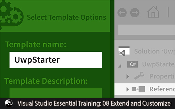 دانلود فیلم آموزشی Visual Studio Essential Training: 08 Extend and Customize