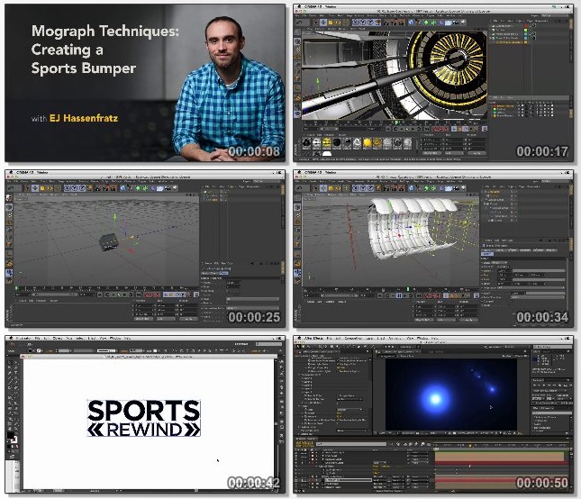 دانلود فیلم آموزشی Mograph Techniques Creating a Sports Bumper