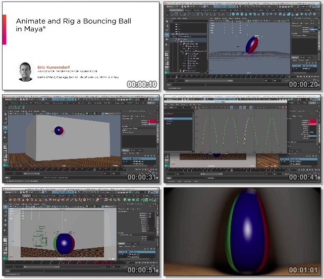 دانلود فیلم آموزشی Animate and Rig a Bouncing Ball in Maya از Pluralsight