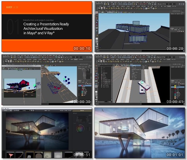 دانلود فیلم آموزشی Creating a Presentation-ready Architectural Visualization in Maya and V-Ray