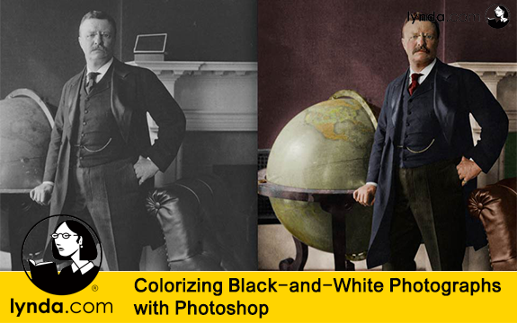 دانلود فیلم آموزشی Colorizing Black-and-White Photographs with Photoshop