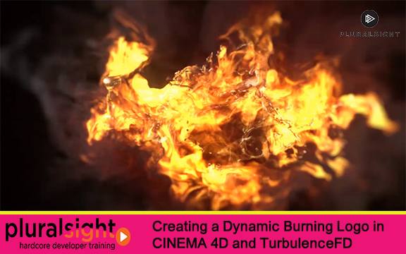 دانلود فیلم آموزشی Creating a Dynamic Burning Logo in CINEMA 4D and TurbulenceFD