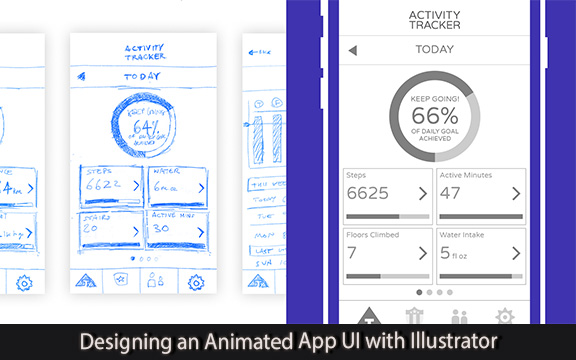 دانلود فیلم آموزشی Designing an Animated App UI with Illustrator