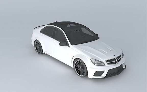 دانلود مدل سه بعدی اتومبیل Mercedes-Benz C63 AMG Black Series 2012