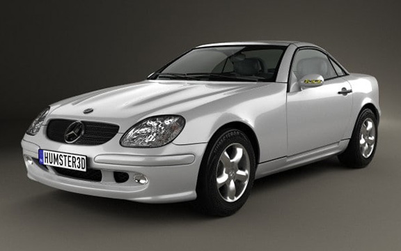 دانلود مدل سه بعدی اتومبیل Mercedes Benz SLK Class 2000