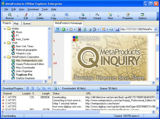 download the new version MetaProducts Offline Explorer Enterprise 8.5.0.4972